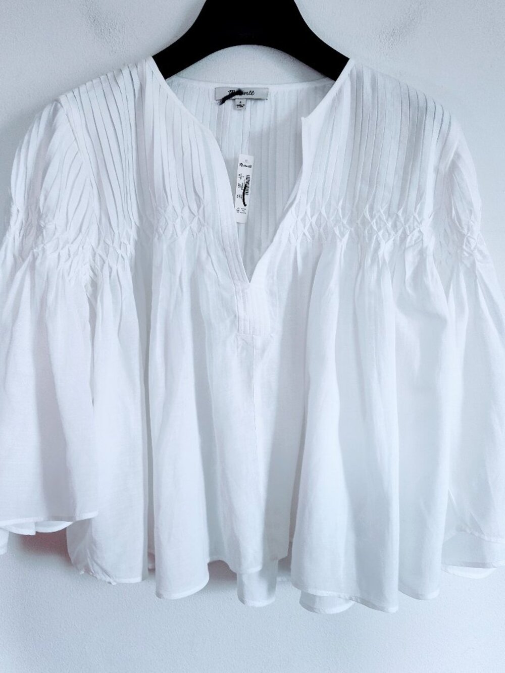 Madewell White Swingy Top